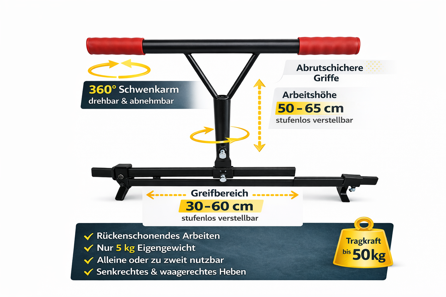 Plattenheber 2-in-1 von 30-60 / 80 cm