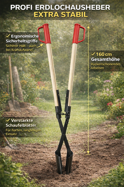 Erdlochausheber Handbagger "Raptor" mit Schaufelverstärkung