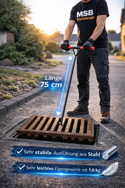 Kanaldeckelheber Hebehaken 75 cm