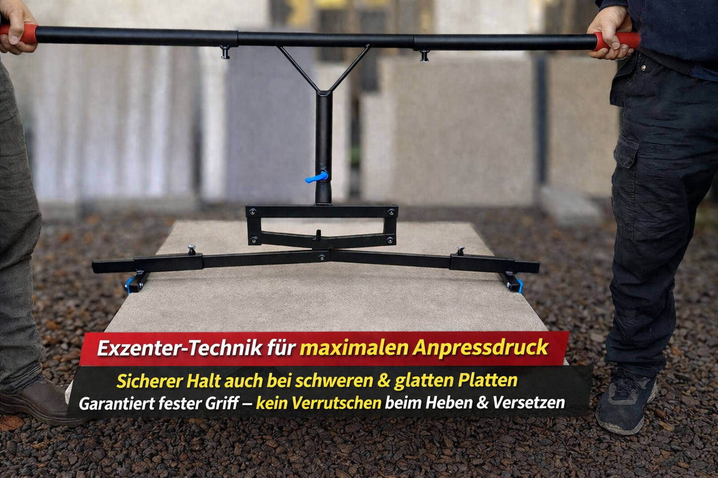Plattenheber Plattenzieher " Exzenter" von 40-120 cm